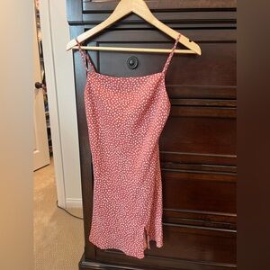 BNWT BEGINNING BOUTIQUE Square Neck Front Slit Adjustable Mini Dress Size 6